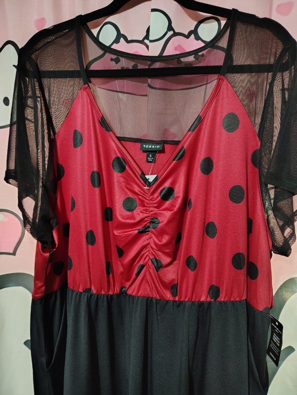 NWT Torrid Lady Bug Mini Dress - Size 4 - Picture 5 of 7
